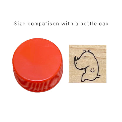 Cozy Sitting Rhino Stamp