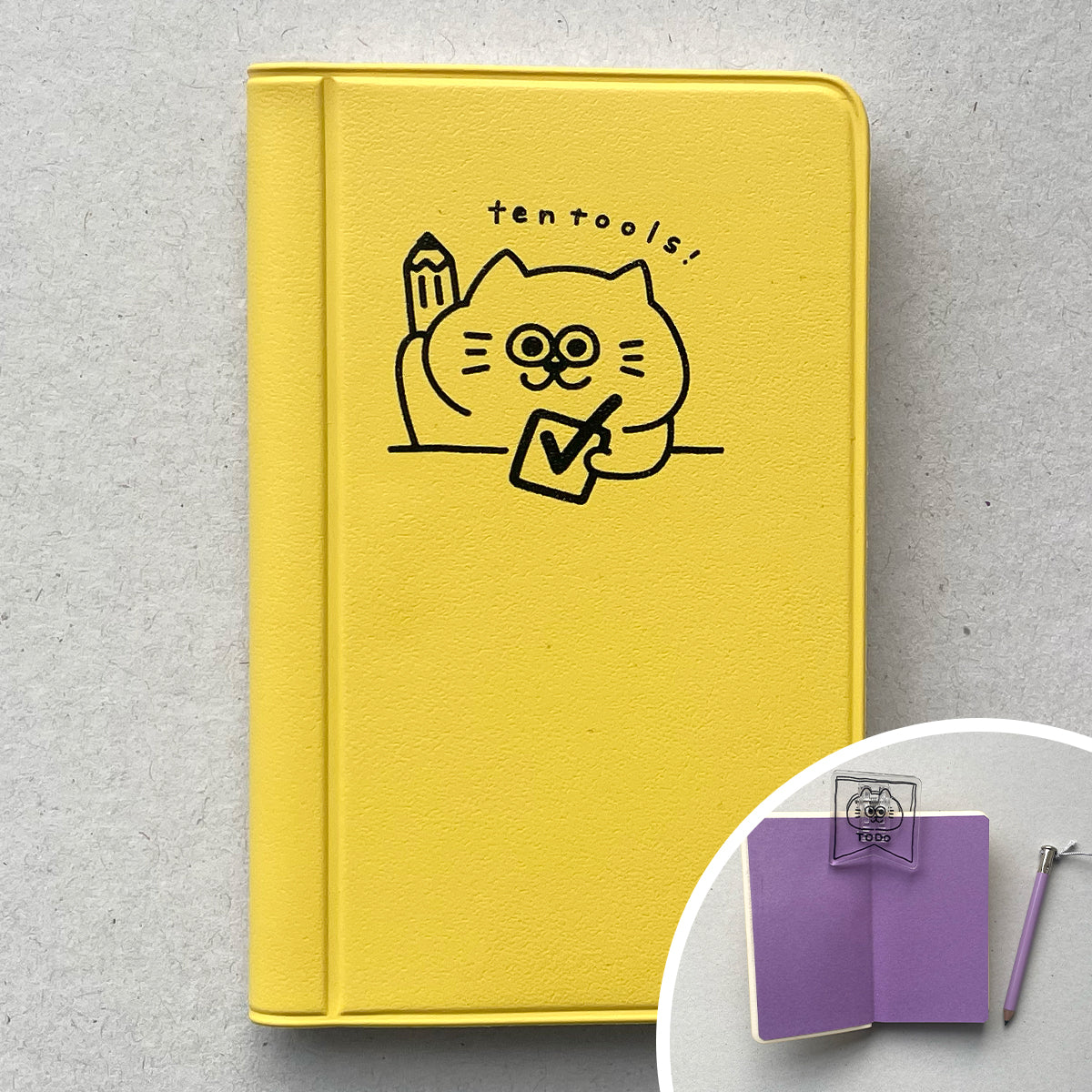 Mini memopad grid with pencil / ten's stationery original